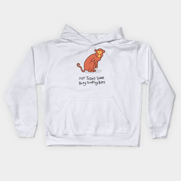 Grumpy Monkey Kids Hoodie by grumpyanimals